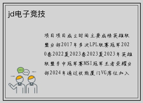jd电子竞技